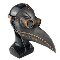 Steampunk Maro gydytojo Kaukė PU Oda Ilgas Snapas Paukščio Snapas Kaukė Gotikinė Helovino Cosplay Maskarado Kostiumo Rekvizitas Suaugusiems Vaikui gray