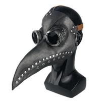 Steampunk Maro gydytojo Kaukė PU Oda Ilgas Snapas Paukščio Snapas Kaukė Gotikinė Helovino Cosplay Maskarado Kostiumo Rekvizitas Suaugusiems Vaikui gray