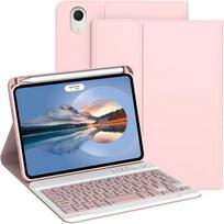 iPad Mini 7 dėklas su nuimama belaidžio „Bluetooth“ klaviatūra, rašiklio laikikliu, magnetiniu miego/budėjimo režimu, TPU apsauginiu dangteliu, verslo iPad mini 7 8.3, 2024 gray