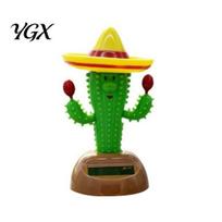 Tropical Style Car Accessory Solar Cactus Swinging Figure, Powered Dance Plant for Dashboard Desk Toy Shelf, Funny Bouncing Home Office Living žalia