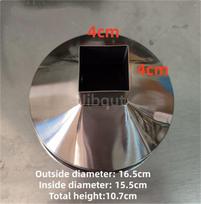 1PC Stainless steel square funnel large big diameter hopper rectangular kitchen funnels industrial wine liquid filling hoppers
