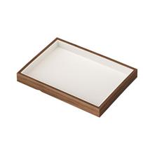 28 Grids Wood Rings Tray Velvet Jewelry Display Tray Convenient Ring Earring Holder  Store Style5 white