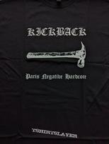 Kickback Paris Negatyvus Hardcore Marškinėliai 100% Medvilnė XL gray