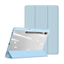 Tablet Case Tab S12 Plus S6 Lite A9 S7 FE Shockproof Acrylic Cover With Stand Magnetic Folio Tri-fold Samsung Tab A11, A9 8.7 No S Pen white