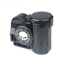 Harley 12V galvanizuotas anglies pluošto oro ragas su integruotu sraigės siurbliu black