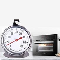0-400 Degree Large Dial Oven Thermometer for Food Meat Baking Stand Up Temperature Measuring Tool gray