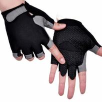 Fingerless Half Finger Gloves Anti-slip Elastic Shock Gym Training Gloves Breathable Unisex Women Men Cycling Gloves M juoda