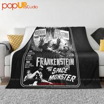 Frankenstein Meets The Space Monster Ultra-Soft Blanket Quilt Winter Sofa Cover Bed Covers 102x76cm gray