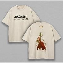 Avataras Aangas Manga Marškinėliai Vyrams Moterims Drabužiai Manga Vintage Oversized Skalbti Marškinėliai Aukštos Kokybės Medvilnė 3XL white