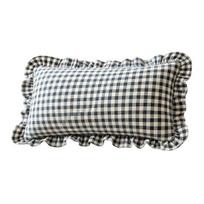 Vintažiniai raukiniai pagalvių užvalkalai, raukinė pledo uždangalas, medvilninis languotas dėklas su raukiniais kraštais, 18x18 Shabby Chic sofos dekoras Coliai 20x12 Dekoratyvinis užvalkalas 30*50cm E