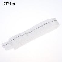 1Tx1/2/3Meters 2Tx1/2M Industrial Lifting Belt Wear Resistant White Flat Lifting Belt Trailer Sling Crane Hoisting Cargo A4