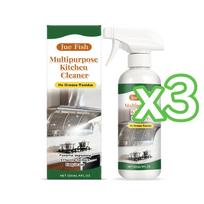 Kitchen Grease Cleaner Spray Powerful Dissolve Stubborn Oil Stains Deep Cleansing Multi-Purpose Dirt Degreaser Cleaning Agent 120ml boxed x 3 white