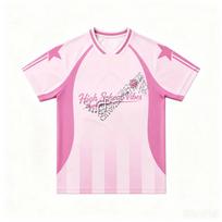 2026 Green Monster PK Pink Power High School Vibes Jersey DMD Sports Day Shirt V-neck StreetWear Summer Men Women T-shirts Top 6XL white