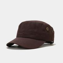 Solid color light board large size military hat men's student military training breathable sun hat European and American women's flat top hat customi Adjustable black