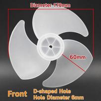 Plastikinis ventiliatoriaus mentės mazgas Mentės dizainas Oro cirkuliatoriaus mentė Nauja atsarginė ventiliatoriaus mentė White-17cm