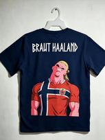 2026 Erling Haaland Norway Funny Majin Buu Graphic T Shirt Unisex Football Soccer Cartoon Tee Unisex Streetwear Short Sleeve Tops 3XL black