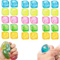 5-100Pcs Stress Cube Squishy Stress Balls For Adults Kids, Sensory Fidget Toys For Anxiety Stress Relief, Stretchy