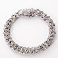 1/2Pcs Luxury Gold Dog Collars Diamond Cuban Chain Cat Dog Necklace Pet Accessories 16cm