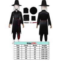 Halloween Children boys Jinu Cosplay Saja boys Costume demon hunters TV Roleplay hat coat trousers 110 raudona