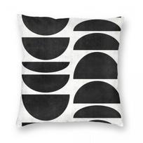 Mid-Century Modern Black White Concrete Square Pillowcase Polyester Linen Velvet Printed Zip Decor Bed Cushion Cover Peach skin 55*55(CM)-1Pcs white