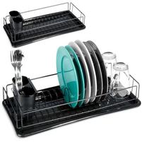 Black Dish Drying Rack 50X24X9 Cm