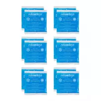 Relaxdays Square Cooling Pads Blue 14 x 13 cm, 12 vnt. pakuotė