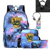 Vaizdo žaidimų periferija Hogwarts Legacy Spausdintas mokyklos krepšys 3 dalių Atsitiktinis peties krepšys Kuprinė USB Shoulder bag black