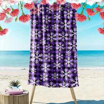 Frosty snowflake elegance Print beach towel, quick drying, suitable for travel, outdoor sports, jogging, the beach and swimming, gift 70cmx140cm(27x55inch)
