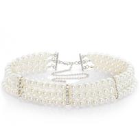 European Retro Faux Pearl Multi-layer Choker Necklace - Wedding & Bridal Jewelry balta