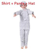 Mummy Halloween Costume For Kids With Printed Pattern And Soft Polyester For Children Age 3 To 8 Years 120cm white