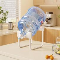 Inverted Water Jug Stand WeightDrivenFed Dispenser SpaceSaving for Kitchen, Office, balta