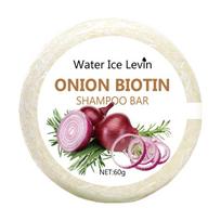 Svogūnų ir biotino šampūno plytelė - 60g, Tinka visų tipų plaukams, Drėkinanti ir glotninanti, Turtinga rozmarino ekstrakto A(60g)