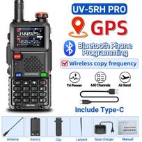 Baofeng UV-5RH PRO GPS Racija Bluetooth Programavimas 10W Daugiajuostis AM/FM Ilgo Nuotolio Dvipusis Radijas Kelionėms US