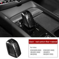 Car Gear Shift Knob Cover For Volvo XC40 XC60 XC90 V60 V90 S60 S90 2021 Carbon Fiber Accessories Interior Trim Sticker Option 2 gray