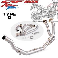 For Africa Twin CRF1000L CRF1100L 2016-2019 Motorcycle Exhaust System Header Link Pipe for 51mm Exhaust Muffler fits 51MM muffler gray