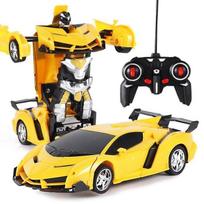 Žaislas - Transformeriai - Nuotolinio valdymo automobilis - 1:18 - Geltona - 360° Pasukimas