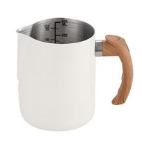 600/1000ML Milk Frothing Pitcher with Precise Scale Wooden Handle Dripless Spout 600ML balta