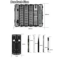 128 In 1 Precision Screwdriver Set Dismountable Magnetic Screw Nuts Bits Multi Functional Household Repair Tools Kit gray