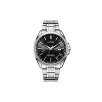 CITIZEN Eco-Drive serijos Safyro stiklas Multi-station Radijo bangų Optinis Kvarcas Plieninė apyrankė Vyriškas laikrodis Juodas ciferblatas CB0250-84E juoda