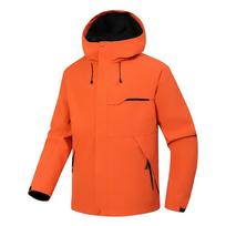 Shock Jacket for Men and Women Spring and Autumn Thin Casual Jacket Waterproof Windproof Detachable Sports Hooded Jacket Travel Clothing 5XL red