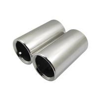 Exhaust Tips For Sagitar Lavida Bora Golf Tiguan Scirocco 1.4T BMW F30 E90 TailPipe Stainless Steel Exhaust Muffler Tip Nozzle Flat silver gray