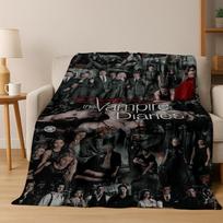 New The Vampire Diaries Damon Salvatore Flannel Blanket,Warm and Cozy Soft Throw Blanket for Home Bedroom Bed Sofa Cover Size: 75*100cm, Weight: 230 GSM black