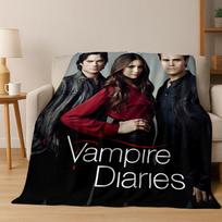 New The Vampire Diaries Damon Salvatore Flannel Blanket,Warm and Cozy Soft Throw Blanket for Home Bedroom Bed Sofa Cover Size: 100*150cm, Weight: 230 GSM gray