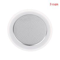 Silikoninės tarpinės + Aliuminio filtras Moka kavinukas Kavos buteliukas Pakeitimas Suderinamas 2 cup white