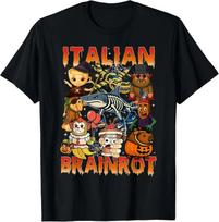 Halloween Italian Brainrot Characters Cool Costume Unisex T-Shirt XS brown