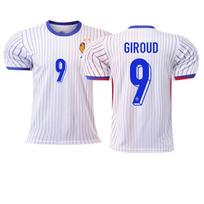2024 Euro Prancūzija išvykos marškinėliai 9 Giroud futbolo marškinėliai #S balta