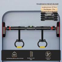 Indoor Children's No-Drill Pull-up Bar & Rings for Home Fitness Single leg 120-150cm【Level+Hanging ring】 gray