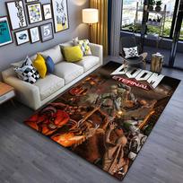 Doom Eternal Game Poster-Style Rug Art Non-slip rug suitable for living room and bedroom sofas. 40x60cm( 15x23in ) gray
