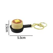 Funny Keycap Clicker Keychain Cake Pancake Finger Button Stress Relief Toys Decompression Gifts Keyboard Button Pendant yellow