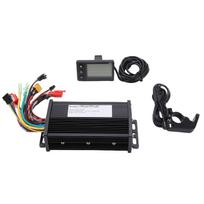 Electric Bike Conversion Kit with 30A Brushless Motor Controller S866 Panel Thumb Throttle for 750 1000W Motor black